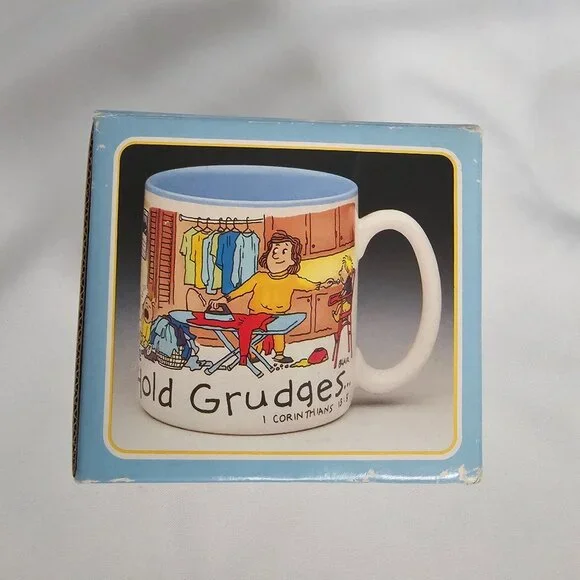 Potpourri Press 1 Corinthians 13:4-5 Love Does Not Hold Grudges Vintage Mug Set - Picture 14 of 16